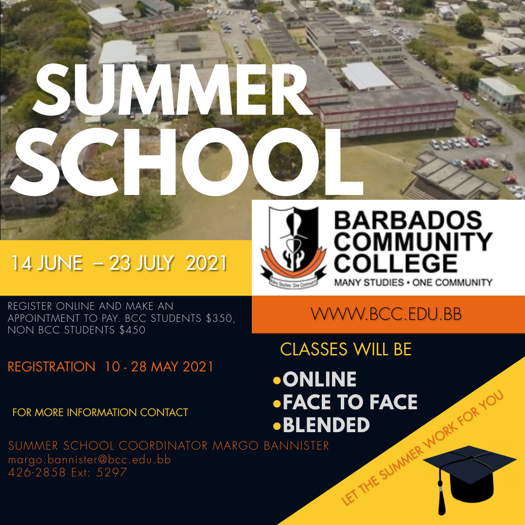 Summer School 2021 / Calendar / BCC Today / Barbados Community College