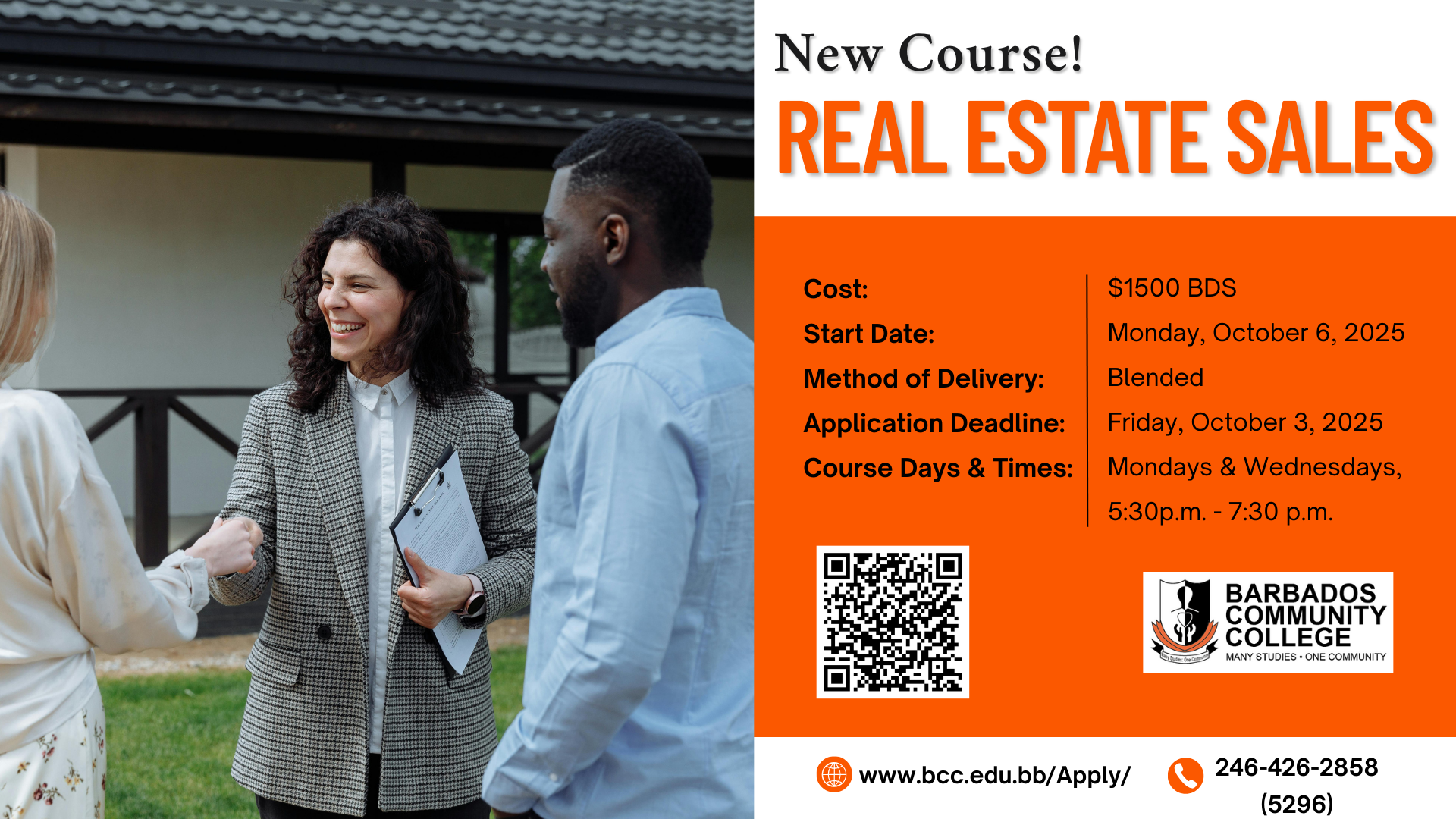 Registration for Real Estate Sales Course Begins
