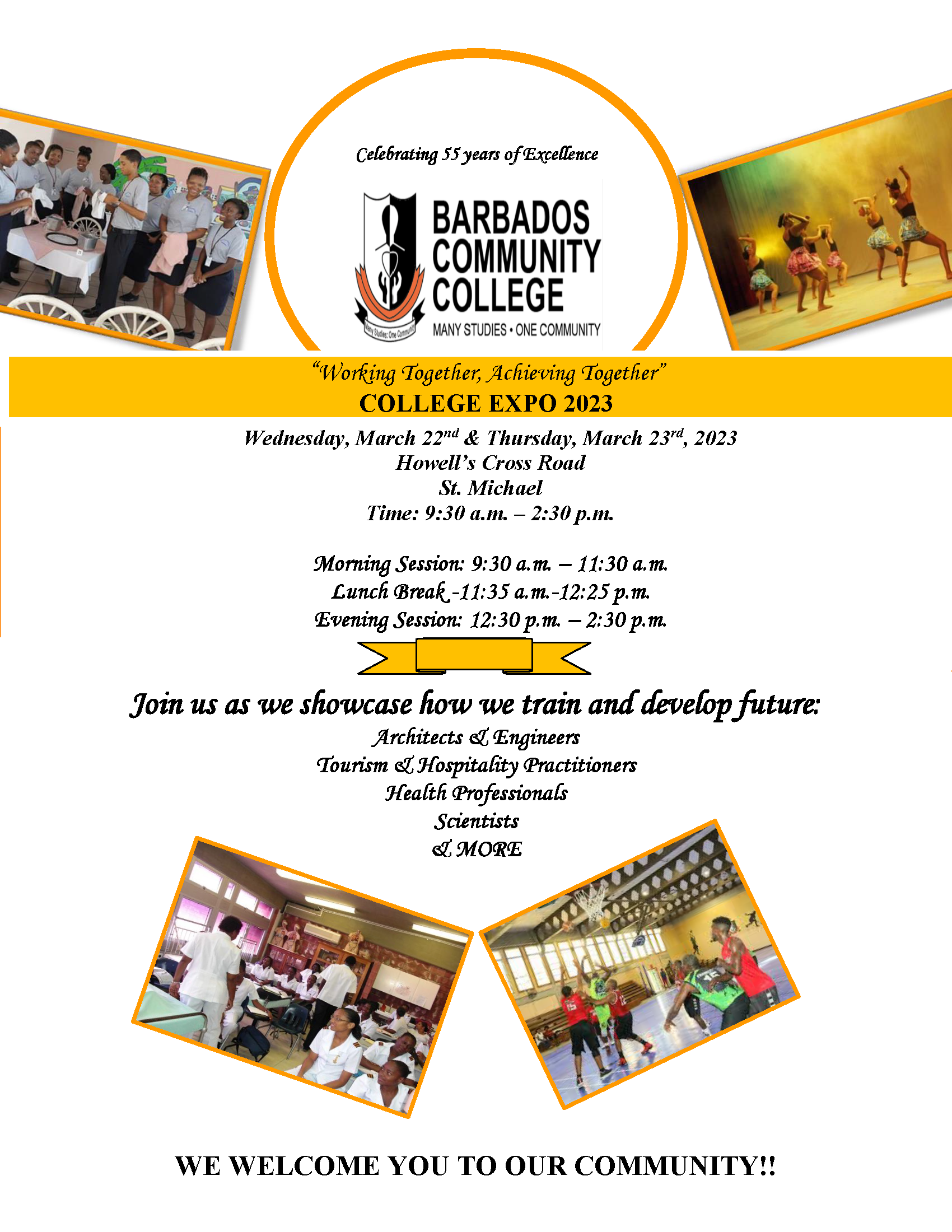 College Expo / Calendar / BCC Today / Barbados Community College